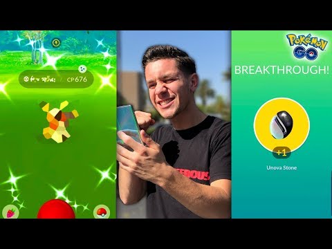 wait.. THIS REALLY HAPPENED? RAREST NEW SHINY + UNOVA STONE GRAB! (Pokémon GO)