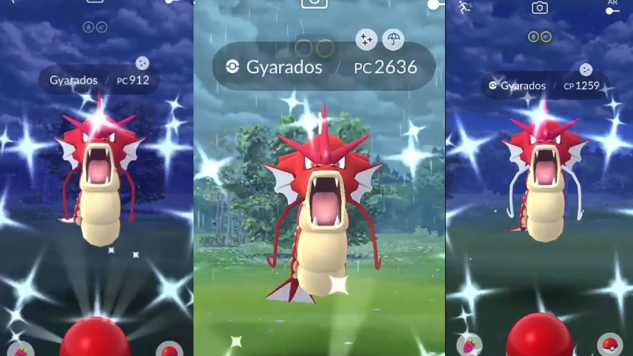 Wild Shiny Gyarados is LIVE! - PokemonGO Shiny Encounter ...