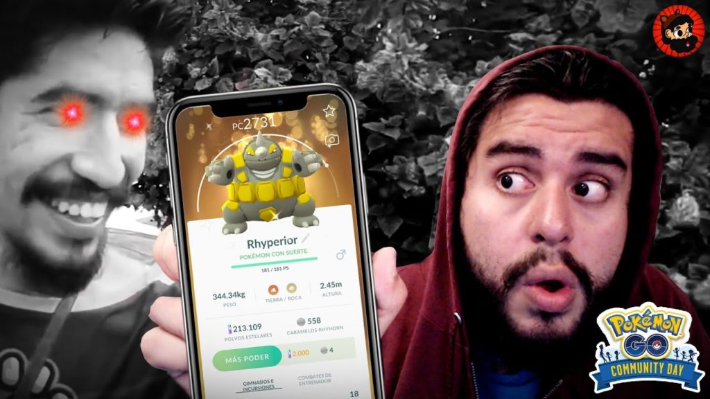 RETO VS JUANCHOPOLIS EN EL COMMUNITY DE RHYHORN SHINY!! | 1779 | POKEMON GO